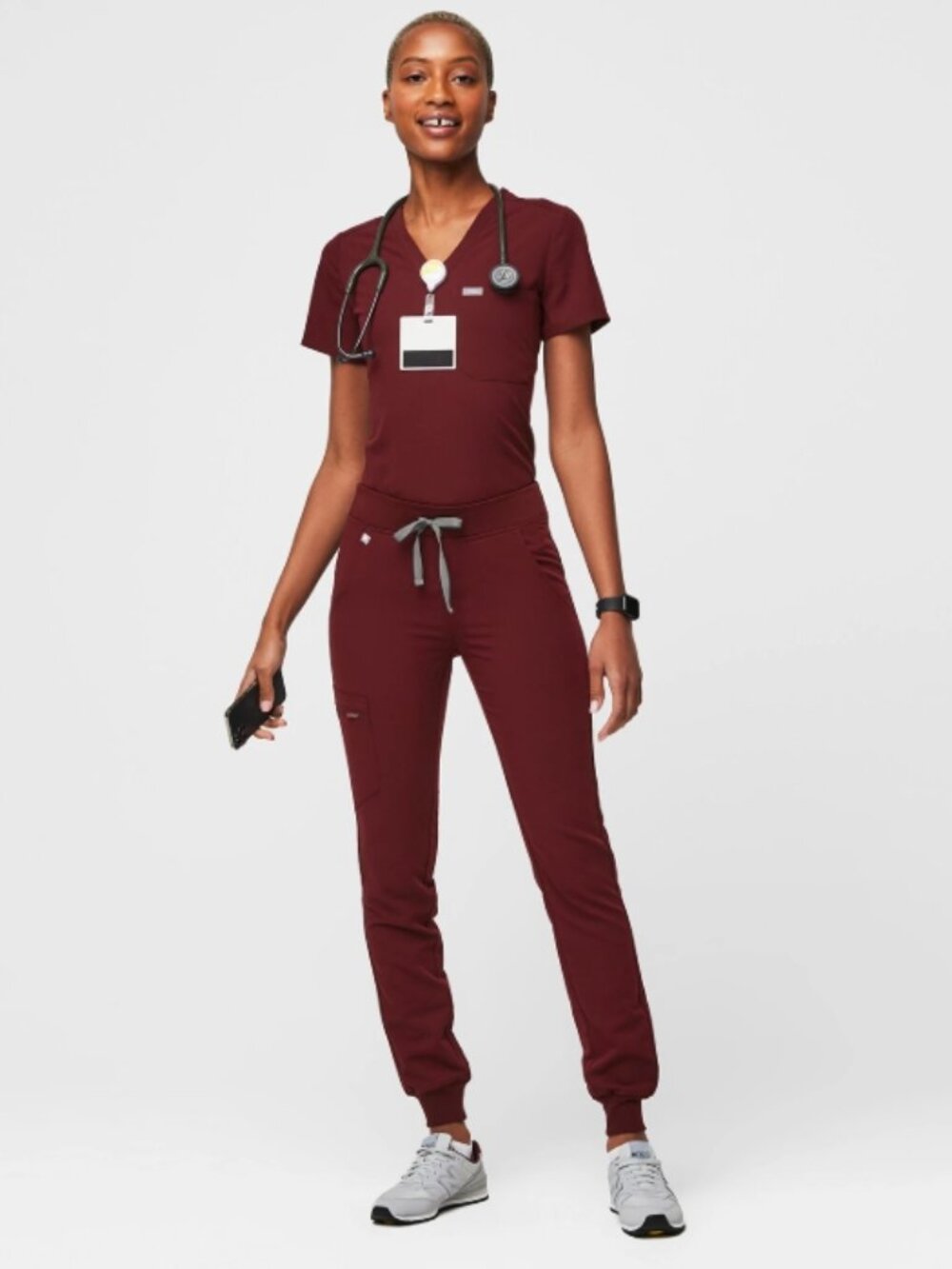 Like New! FIGS Zamora Jogger Scrub Pants in Burgundy in Size L